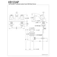 thumbnail image 2 of Kingston Brass KF103AP 4 in. Centerset Bathroom Faucet, Polished Chrome, 2 of 2