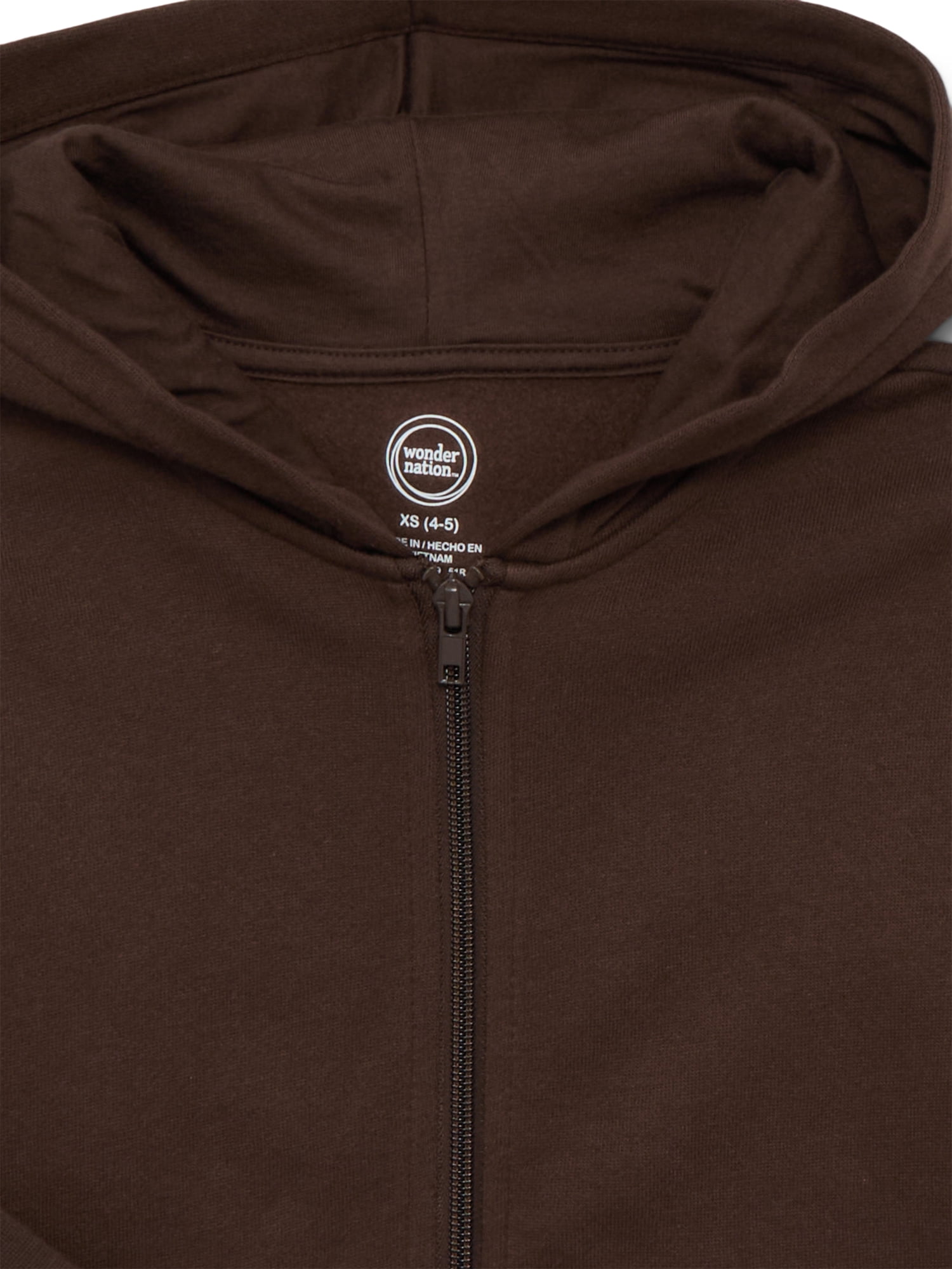 Wonder Nation Kids Fleece Zip Hoodie, Sizes 4-18 & Husky