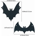 thumbnail image 2 of 2-Piece Felt Black Bat Garland Banner Flying Bats for Fireplace Haunted House Halloween Theme Party Decorations, 2 of 4
