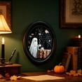thumbnail image 4 of Framed Vintage Halloween Ghost Wall Art, Ghost Halloween Wall Decor, Ghost Art Print for Home Living Room Bedroom Office Entryway Gothic Decor, 4 of 7