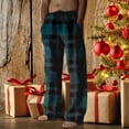 thumbnail image 2 of Hfolob Pants For Men Mens Christmas Casual Pants Special Edition Santa Red Green Festive Plaid Casual Pants Loose-Fit Style, 2 of 4