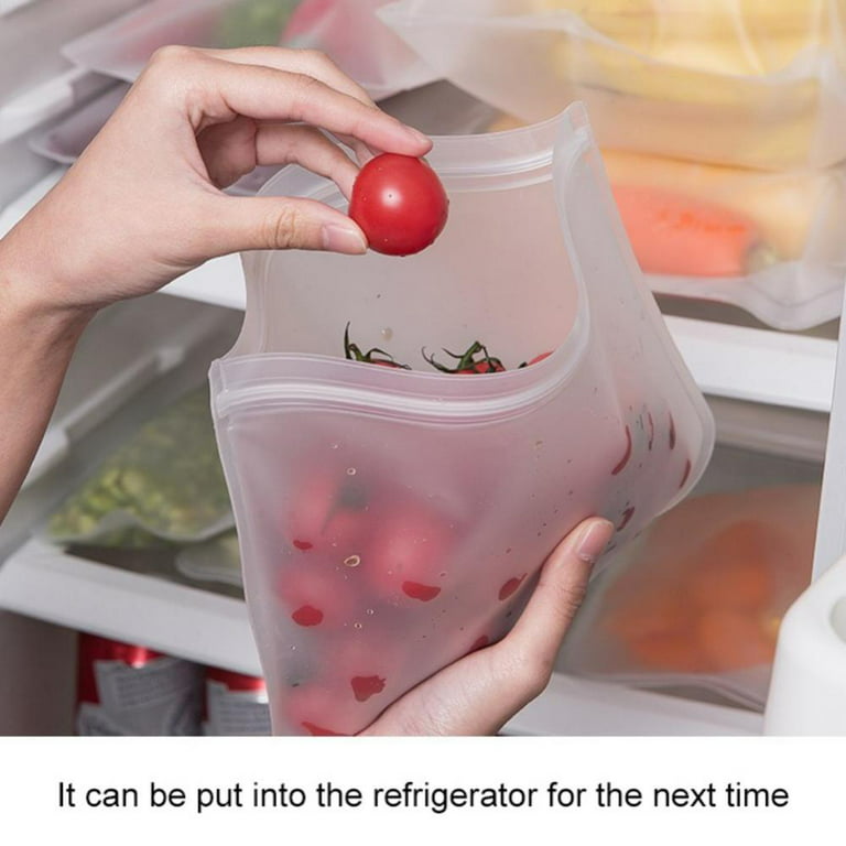 Reusable Storage Bags 5 Pack, BPA Free Reusable Freezer Bags
