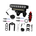 thumbnail image 2 of Almencla Bike Light 6 Modes 8 LED Bicycle Light Set for Cycling Night Riding Mountain A, 2 of 8