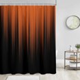 thumbnail image 2 of Orange and Black Shower Curtain Abstract Ombre Terracotta Boho Simple Striped Artwork Men Adult Gothic Art Two Tone Gradient Home Bathroom Decor Bathtub Set with 12 Hooks, 72x72, Fashion, 2 of 6