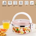 thumbnail image 4 of Insulated Stackable Stainless Steel Food Container Leakproof Adult Kids Large Lunchbox  Pink  Single-Layer, 4 of 10