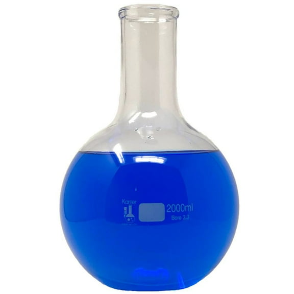 2000ml Boiling Flask, 3.3 Boro. Glass, Flat Bottom, Karter Scientific 250D4 (Pack 1)