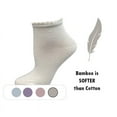 thumbnail image 2 of Sierra Socks Women's Bamboo Low-Cut Quarter Socks, Soft, and Comfortable Everyday Socks, Picot Scalloped Edge Socks, 2/4 Pair Pack, 2 of 9