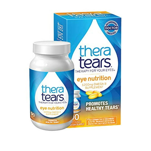 TheraTears 1200mg Omega 3 Supplement for Eye Nutrition, Organic