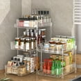 thumbnail image 3 of PHANCIR 2-Pack Under Sink Organizer Storage, 2-Tier 11.4" Tall Under Sink Storage Organizer, Clear, 3 of 9