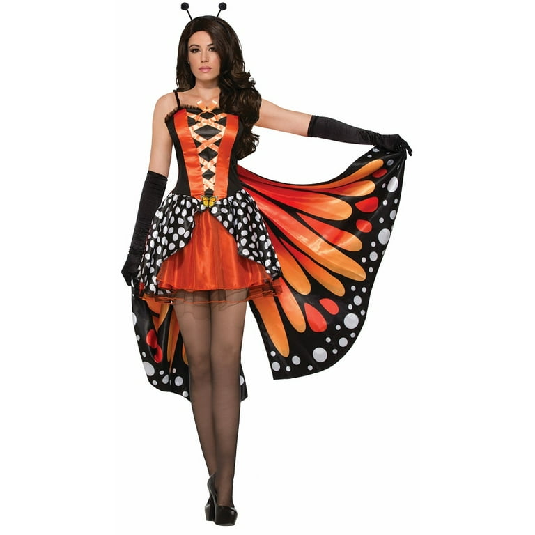 Miss Monarch Butterfly Costume Adult Uk Size 10 14 Miss Monarch Butterfly Costume Adult Uk Size 10 14