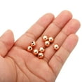 thumbnail image 4 of Uxcell 8mm Gold Filled Spacer Beads for Jewelry Making, 100 Pack Metal Round Beads Brass Beads, Rose Gold, 4 of 6
