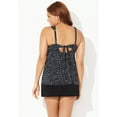 thumbnail image 4 of Swimsuits for All Longer Length Twist Front Tankini Top With Side Slit Swim Skirt, 4 of 5