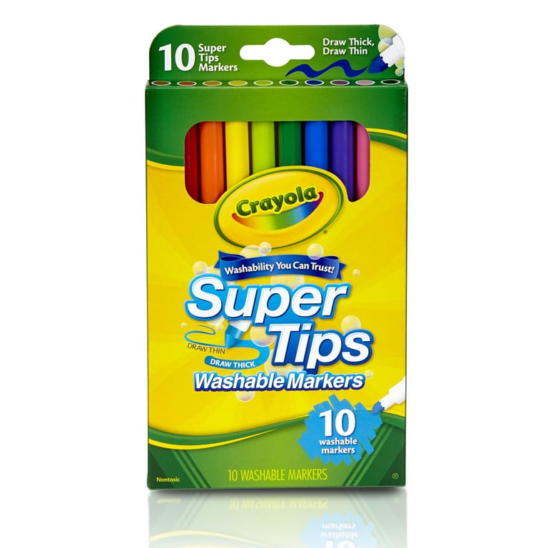 Crayola Washable Super Tips Markers, Pack of 10 | Bundle of 10 Packs