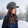 thumbnail image 3 of Ksopiavobs Newsboy Hats for Women Fashionable Newsboy Cap for Women Baker Boy Cap Winter Hats with Brim Cabbie Beret Hat, 3 of 7