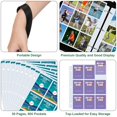 thumbnail image 4 of 900 Pockets Trading Card Binder, PU Cover Zipper Card Collection Album, Sturdy Card Folder Holder for MTG, TCG, Game Cards, Sports Cards, 4 of 5