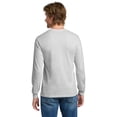 thumbnail image 3 of Gildan Heavy Cotton Men's Long Sleeve T-Shirt, Comfortable, Crewneck Classic Fit Tee, Ash, 3XL, 3 of 5