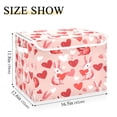 thumbnail image 5 of Yayeee Collapsible Cube Storage Bin with Lid Fabric Closet Decorative Basket with Handles, Bunnies and Hearts, 5 of 7