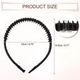 thumbnail image 3 of Unique Bargains 4pcs Teeth Comb Headband Solid Color Tooth Comb Hair Hoop for Women Hair Accessories Black, 3 of 7