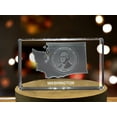 thumbnail image 4 of Washington State 3D Engraved Crystal 3D Engraved Crystal Keepsake/Gift/Decor/Collectible/Souvenir, 4 of 7