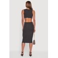 thumbnail image 3 of Women's Rib Knit Cut Out Back Midi Tank Dress, 3 of 3