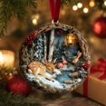 thumbnail image 6 of 2026 Christmas Home Party Decoration Christmas Ornament Flat Acrylic Winter Woodlands Deer And Bunny Snow Forest Hanging Holiday Gift Keepsake Decor For Christmas Tree Wreath, 6 of 7