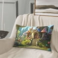 thumbnail image 6 of Binfone Cute Mushroom Town A Standard Size Pillowcase, Long Staple Pure Cotton Envelope Closure Pillow Cover (Pillow core not included),16"x24", 6 of 7