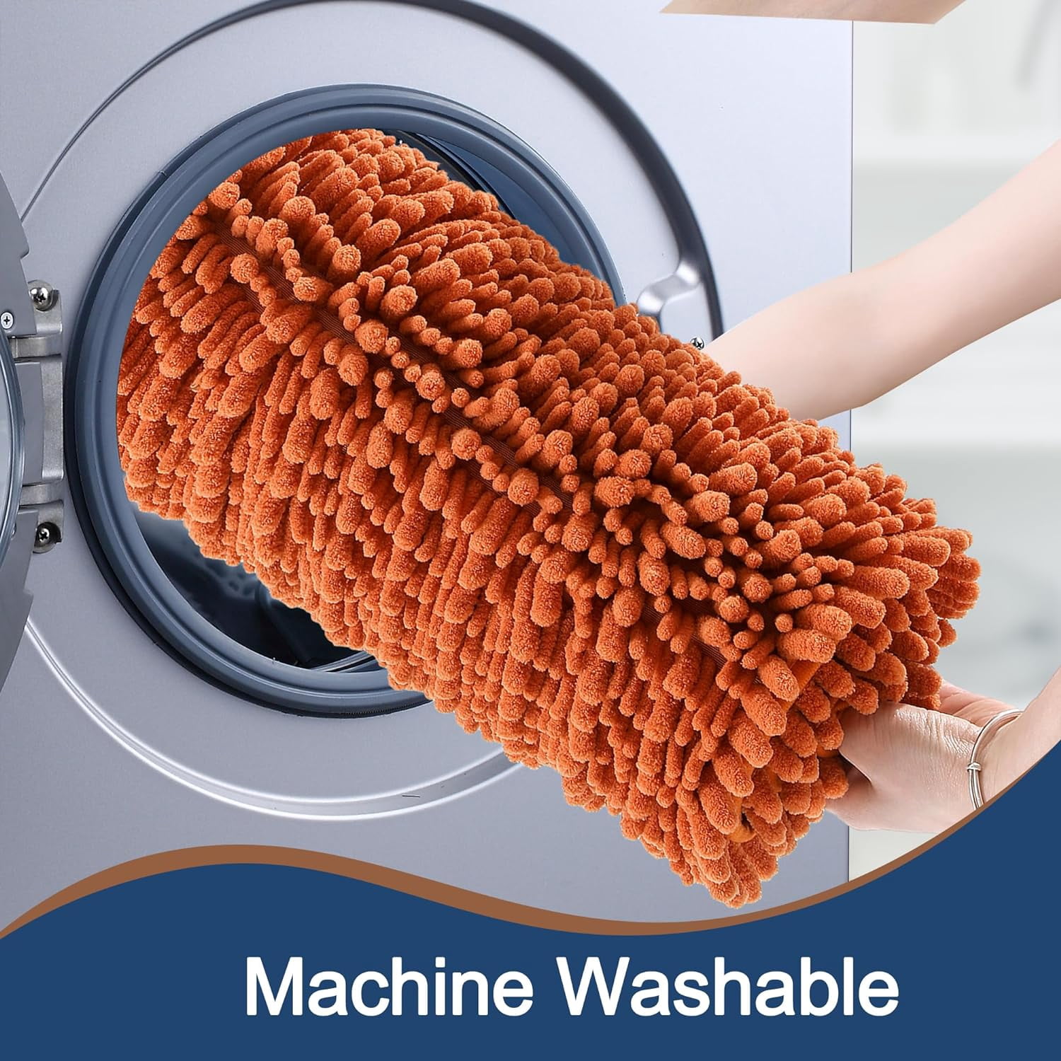 Soft Plush Microfiber Bathroom Rugs, Absorbent Bath Rugs Non Skid Machine Wash Dry Bath Mats for Tub,Shower and Bath Room Floor Mats(Burnt Orange,20x32 inches)