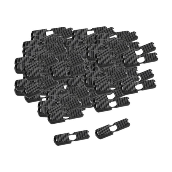 100 Uds Cierres de Cordón con Cremallera Hebillas de Cuerda Prácticos Clips de Extremo de Cordón para Cuerda Elástica Paracord Cordón de Paracaídas