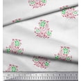 thumbnail image 3 of Soimoi Rayon Crepe Fabric Leaves & Floral Block Fabric Prints by Yard 46 Inch Wide, 3 of 3
