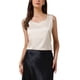thumbnail image 1 of INSPIRAR CHIC Top de Satén sin Mangas para Mujeres, Camiseta de Seda Casual con Escote en V, Color Champagne, 1 of 6