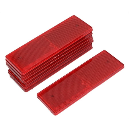 Rectangle Reflective Warning Plate Reflectors Red 8 Pcs for Car Truck ...