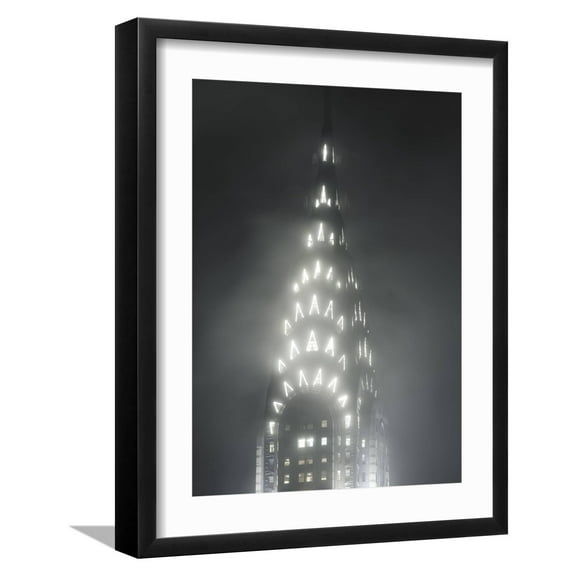 Art.com Chrysler Building, Midtown, Manhattan, New York City, USA Photographic Print by Jon Arnold, Black Frame Wall Art, 17" x 21"