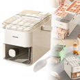 thumbnail image 1 of Compact Double Layer Ice Cube Tray With Lid And One Click Demolding Pull Out Ice Drawer With Portable Handle Includes 2 Large Ice, 1 of 9