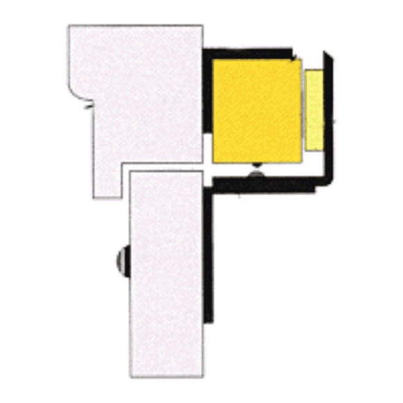 CRL MLBR26 'Z' and 'L' Magnetic Lock Mounting Brackets for in-Swing Door