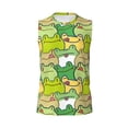 thumbnail image 6 of Lsque Cartoon Frog Print Men's Cotton Blend Sleeveless Muscle Shirts (S-3XL)- Moisture Wicking, Odor Protection, UPF 30+,Medium, 6 of 8