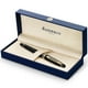 thumbnail image 1 of Pluma estilográfica Waterman Expert negra brillante con borde dorado de 23 quilates, 1 of 7