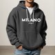 thumbnail image 1 of MHFRRA Sudadera con Capucha y Forro para Exteriores, Suave, Cómoda, Informal, de Manga Larga, Ligera, Cálida, para Invierno y Otoño Negro, 1 of 3