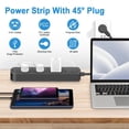 thumbnail image 3 of Lefree Surge Protector Power Strip with 4-Foot Extension Cord - 6 Outlet for Indoor/Office Use, Black, 2Pack, 3 of 5