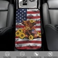 thumbnail image 2 of Yuyamidu Highland Cow Center Console Cover for Car Sedan Van American Flag Car Center Console Cushion Pad Sunflower Auto Armrest Cover Accessories 12.01 x 7.28 Inch, 2 of 7