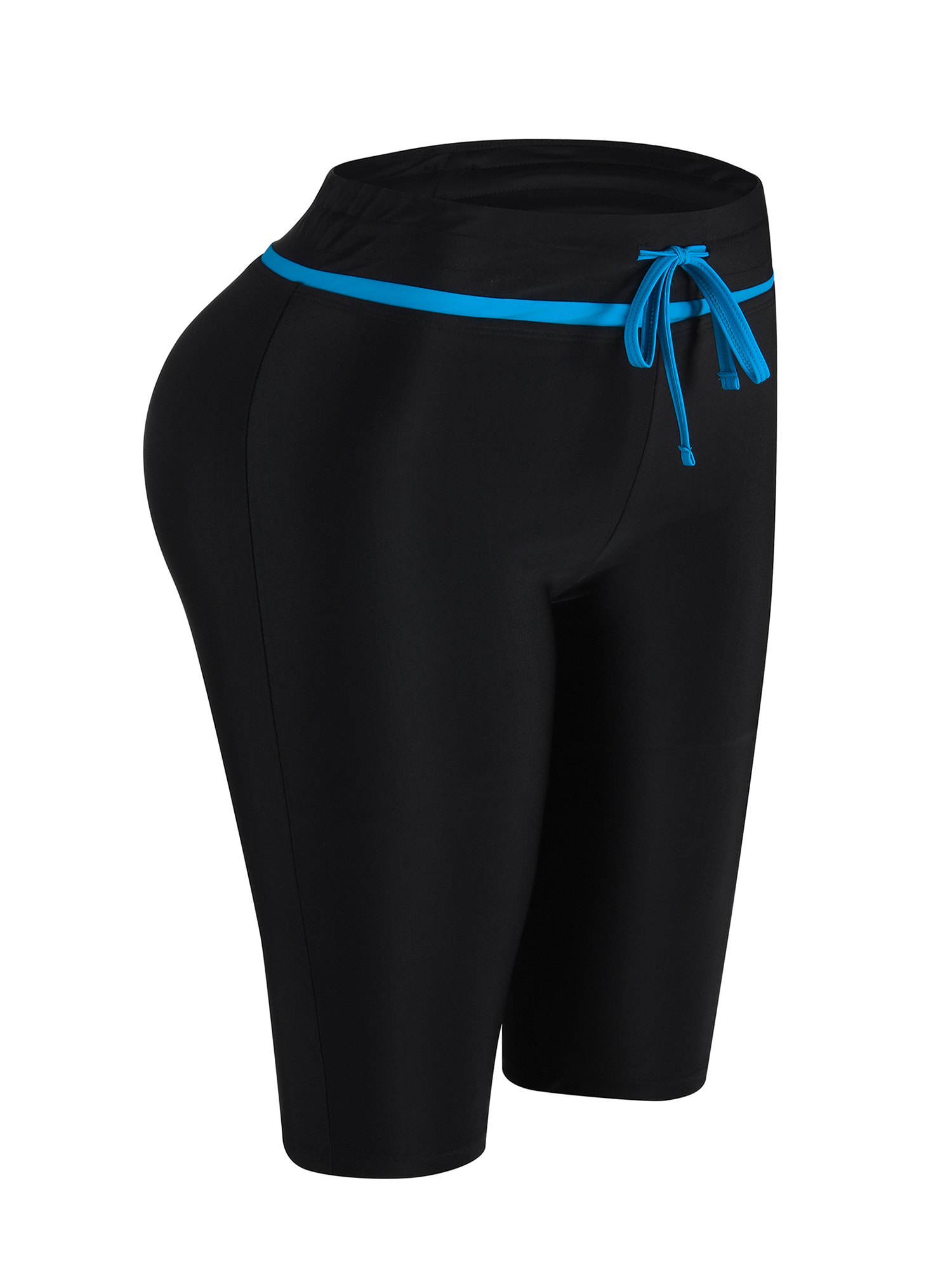 SAYFUT Women Classic Knee Length Pants High Waist Swimsuit Long Swim ...