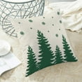 thumbnail image 4 of Christmas Pillow Covers 16x16 Inch Set of 2 White Sage Green Christmas Tree Snowflakes Decor Throw Pillows Winter Xmas Holiday Outdoor Cushion Cases for Couch Bed Decorations, 4 of 6