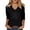 Black, variant on Women's 3/4 Sleeve Tops Summer Tee 250 Anniversary USA Elegant Independence Day Graphic Tee With Crew Neck Flutter Sleeves For Casual Patriotic Basic Tees S-5XL
