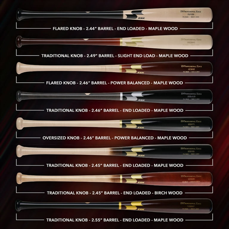 SSK Z9 Professional Edge Pro Maple Wood Baseball Bat - FT23 Model