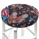 thumbnail image 3 of Balery United States Of America Fundas de asiento para taburete de bar redondo de tela de terciopelo ajustables que protegen de arañazos y manchas para sillas de 14 a 17 pulgadas.-14 inch, 3 of 7