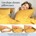 thumbnail image 3 of Luxclub Twin Cooling Sheets Set, Soft Microfiber Bed Sheet with Deep Pockets and Wrinkle Resistant Fabric, Medallion Gold, 4 Piece, 3 of 7