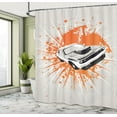 thumbnail image 5 of Ambesonne Vintage Shower Curtain, Classic Sports Car, 69"Wx75"L, Grey Orange, 5 of 5
