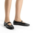 thumbnail image 6 of Women Mary Jane Flats Round Toe Ballet Style Comfortable Slip On Dress Shoes with Buckle Strap for Casual Wear, 6 of 8
