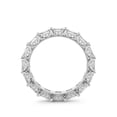 thumbnail image 4 of Round & Emerald Shape Lab Grown Diamond Sol Milgrain Eternity Ring For Women | 7 Carat IGI Certified 14K White Gold | FG-VS Quality Friendly Diamonds Eternity Ring Size 7.5, 4 of 4