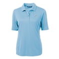 thumbnail image 2 of Women's Cutter & Buck Powder Blue Miami Dolphins Virtue Eco Pique Recycled Polo, 2 of 3