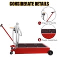 thumbnail image 5 of RONSHIN 25 Gallon Oil Drain Pan, Oil Drain Tank Foldable 76L Low Profile Oil Drain Pan, Large Capacity Oil Change Pan, with Pump, Hose, Swivel Casters Wheels Red, 5 of 9